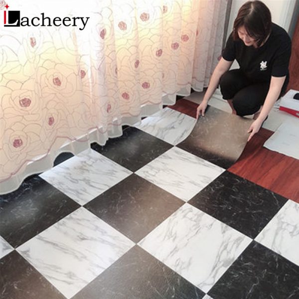 Waterproof Floor Stickers Self Adhesive Marble Wallpapers Kitchen Wall