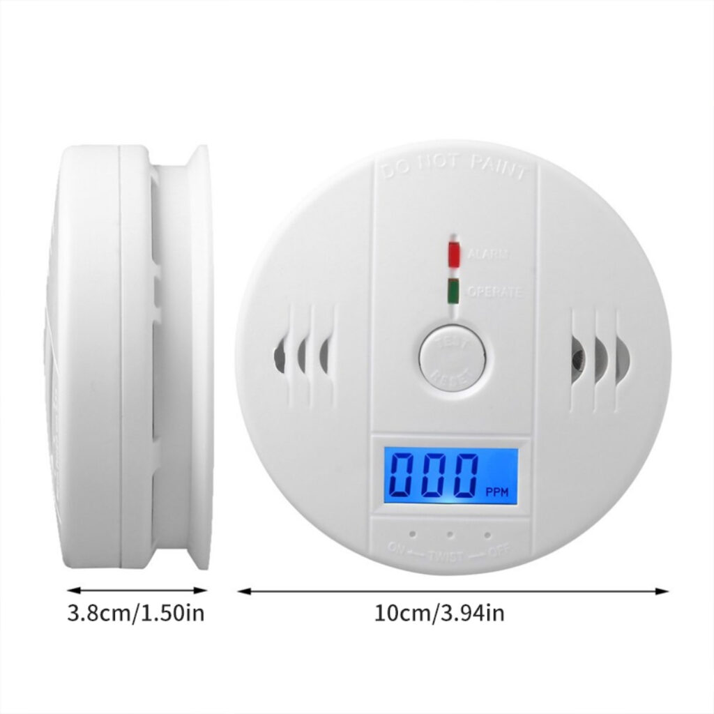 Carbon Monoxide Alarm Household Toxic Gas Leakage Detector Smoke Detector LCD Display Alarm 5